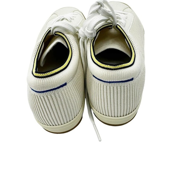 Rothy's Women's Lace Up Knit Lowtop Flat Sneakers Shoes Vanilla Size 9 NWOT - Picture 7 of 9